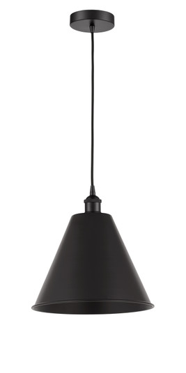 Edison One Light Mini Pendant in Matte Black (405|616-1P-BK-MBC-12-BK)