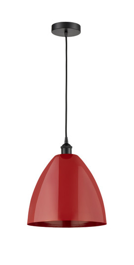 Edison One Light Mini Pendant in Matte Black (405|616-1P-BK-MBD-12-RD)