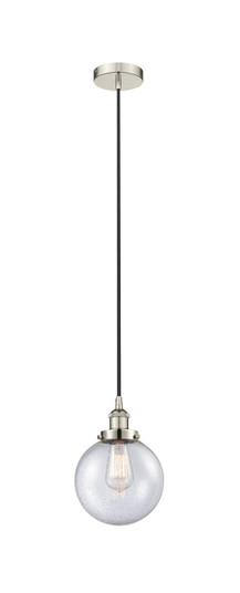 Edison One Light Mini Pendant in Polished Nickel (405|616-1PH-PN-G204-8)