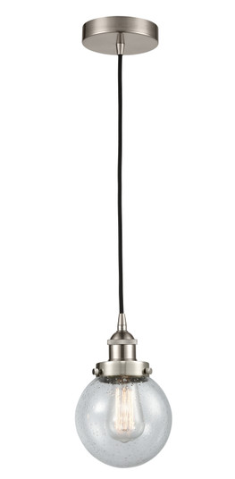 Edison LED Mini Pendant in Brushed Satin Nickel (405|616-1PH-SN-G204-6-LED)