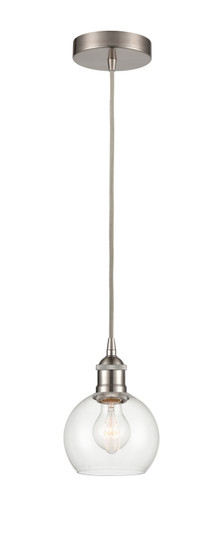 Edison One Light Mini Pendant in Brushed Satin Nickel (405|616-1P-SN-G122-6)