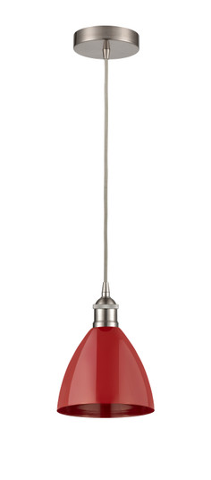 Edison One Light Mini Pendant in Brushed Satin Nickel (405|616-1P-SN-MBD-75-RD)