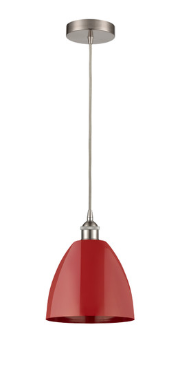 Edison One Light Mini Pendant in Brushed Satin Nickel (405|616-1P-SN-MBD-9-RD)