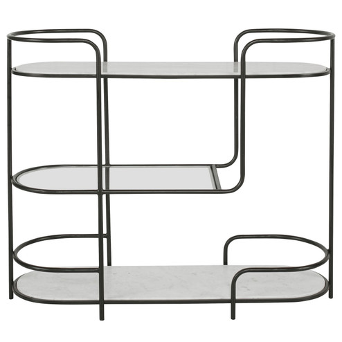 Trolley Bar Bar Console in Satin Black (52|25174)