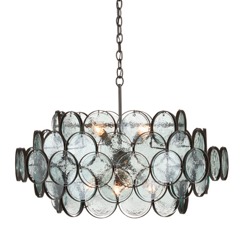 Galahad Eight Light Chandelier in Clear/Bronze (142|9000-0880)