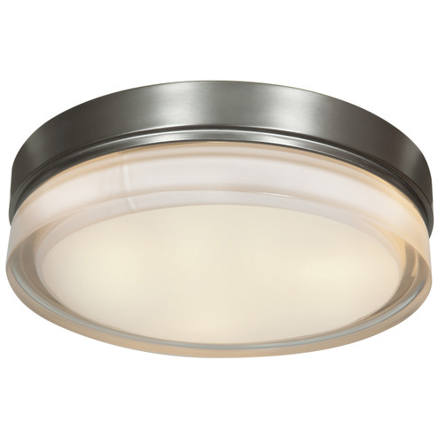 Solid LED Flush Mount in Brushed Steel (18|20776LEDD-BS/OPL)