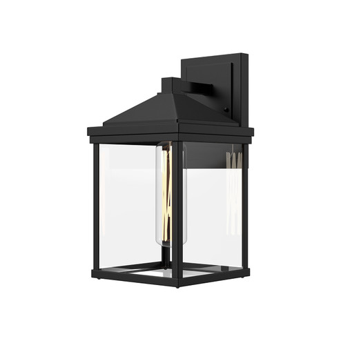 Larchmont One Light Exterior Wall Mount in Clear Glass/Textured Black (452|EW552009BKCL) Larchmont One Light Exterior Wall Mount in Clear Glass/Textured Black (452|EW552009BKCL)