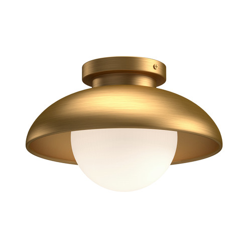 Rubio One Light Flush Mount in Aged Gold/Opal Matte Glass (452|FM522016AGOP)