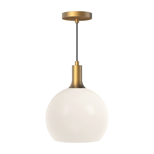 Castilla One Light Pendant in Aged Gold/Opal Matte Glass (452|PD506210AGOP)