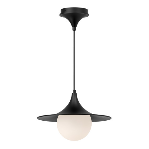 Fuji One Light Pendant in Matte Black/Opal Matte Glass (452|PD525113MBOP)