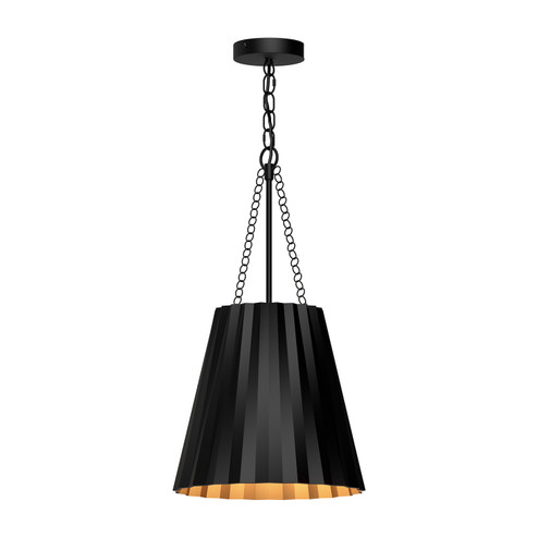 Plisse One Light Pendant in Matte Black (452|PD528012MB)