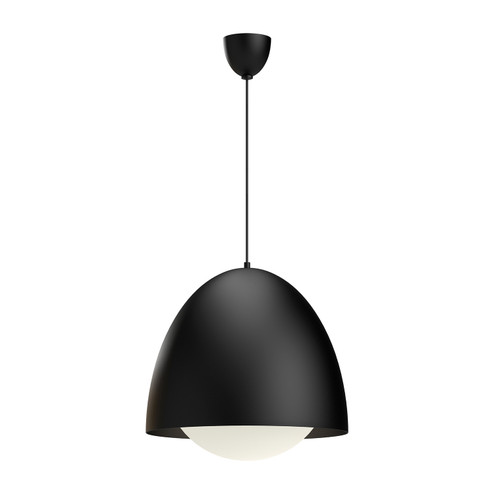 Kenji One Light Pendant in Matte Black/Opal Matte Glass (452|PD529220MBOP)