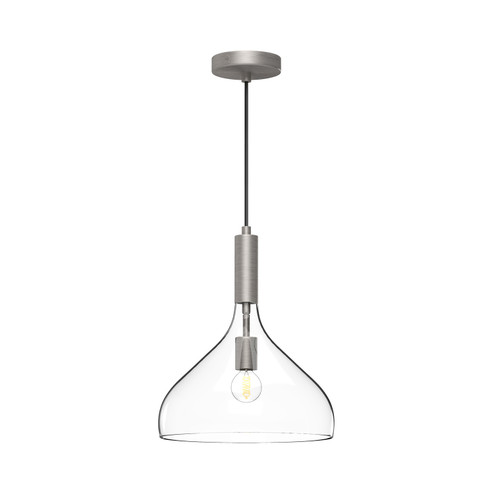 Belleview One Light Pendant in Brushed Nickel/Clear Glass (452|PD532312BNCL)