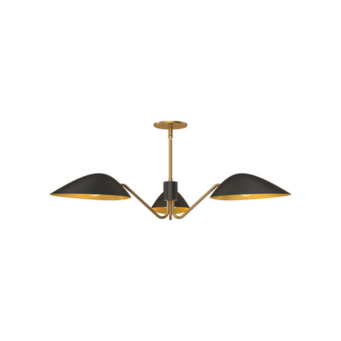 Oscar Three Light Pendant in Aged Gold/Matte Black (452|PD550336MBAG)