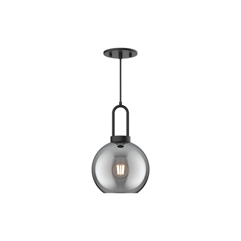 Soji One Light Pendant in Matte Black/Smoked Solid Glass (452|PD601608MBSM)