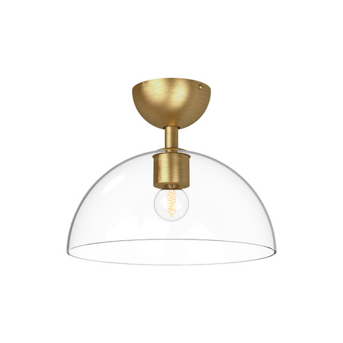 Jude One Light Semi-Flush Mount in Brushed Gold/Clear Glass (452|SF563012BGCL)