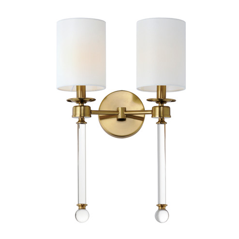 Lucent Two Light Wall Sconce in Heritage (16|16108WTCLHR)