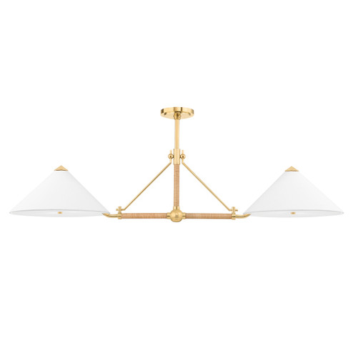Williamsburg Four Light Island Pendant in Aged Brass (70|1057-AGB)