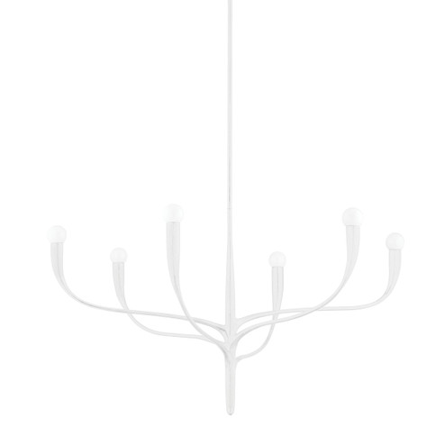 Labra Six Light Chandelier in White Plaster (70|9606-WP)