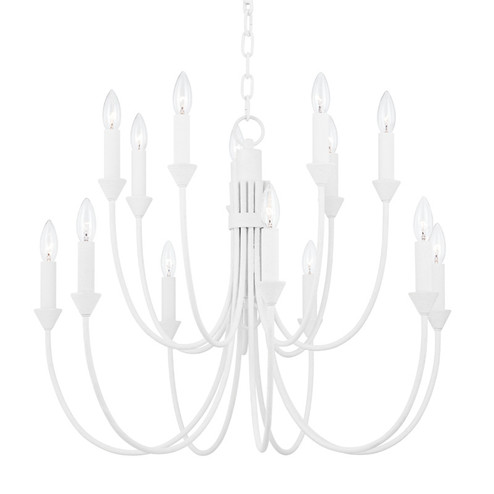 Cate 14 Light Chandelier in Gesso White (67|F1014-GSW)