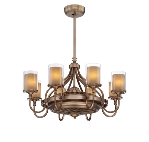 Etesian Eight Light Fan D'lier in Burnished Russet (51|36-329-FD-21)