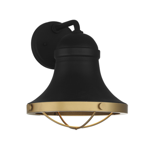 Belmont One Light Wall Sconce in Textured Black w/Warm Brass (51|5-179-137)