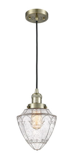 Franklin Restoration LED Mini Pendant in Antique Brass (405|201C-AB-G664-7-LED)