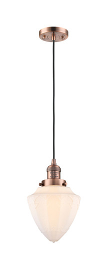 Franklin Restoration LED Mini Pendant in Antique Copper (405|201C-AC-G661-7-LED)