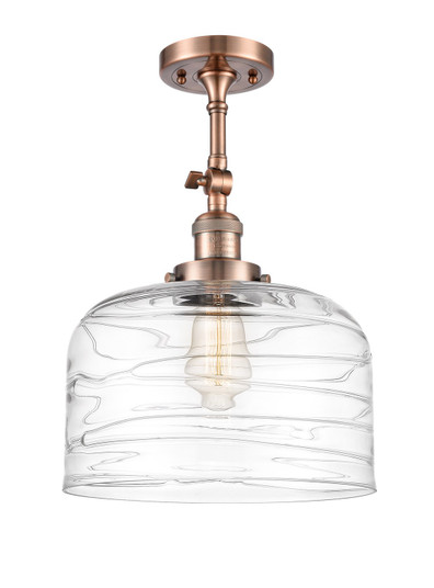 Franklin Restoration One Light Semi-Flush Mount in Antique Copper (405|201F-AC-G713-L)