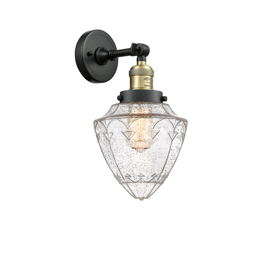 Franklin Restoration One Light Wall Sconce in Black Antique Brass (405|203-BAB-G664-7)
