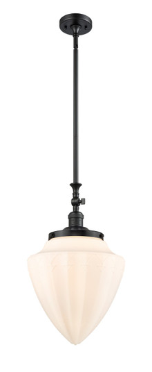 Franklin Restoration One Light Mini Pendant in Matte Black (405|206-BK-G661-12)