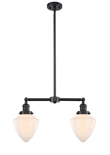 Franklin Restoration Two Light Island Pendant in Oil Rubbed Bronze (405|209-OB-G661-7)