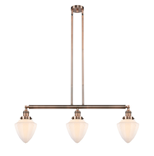 Franklin Restoration Three Light Island Pendant in Antique Copper (405|213-AC-G661-7)