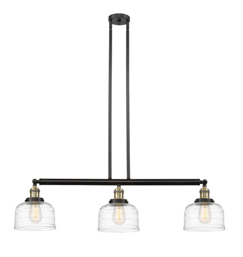 Franklin Restoration Three Light Island Pendant in Black Antique Brass (405|213-BAB-G713)