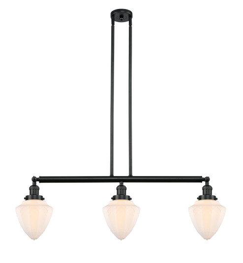 Franklin Restoration LED Island Pendant in Matte Black (405|213-BK-G661-7-LED)