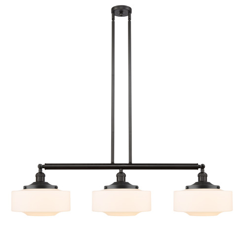 Franklin Restoration Three Light Island Pendant in Oil Rubbed Bronze (405|213-OB-G691-12)