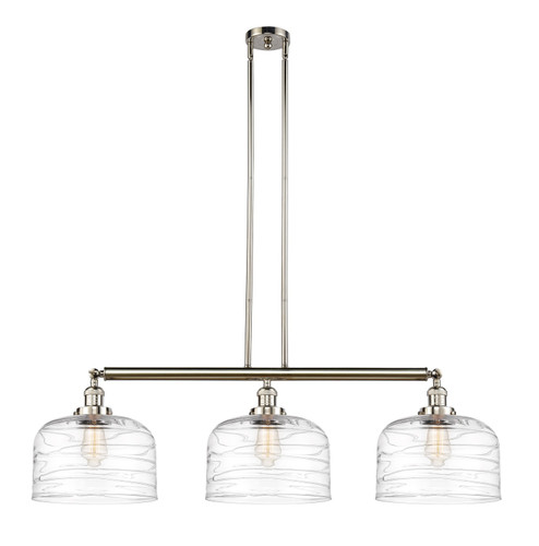 Franklin Restoration Three Light Island Pendant in Polished Nickel (405|213-PN-G713-L)