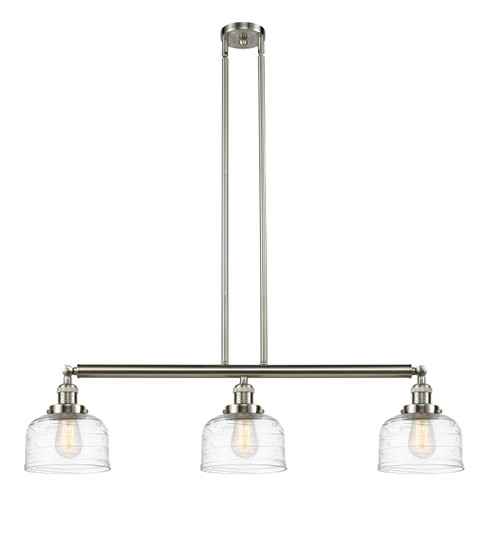 Franklin Restoration Three Light Island Pendant in Brushed Satin Nickel (405|213-SN-G713)