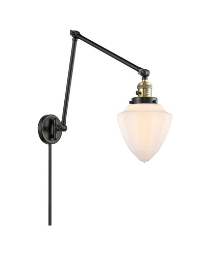 Franklin Restoration One Light Swing Arm Lamp in Black Antique Brass (405|238-BAB-G661-7)