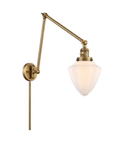 Franklin Restoration One Light Swing Arm Lamp in Brushed Brass (405|238-BB-G661-7)