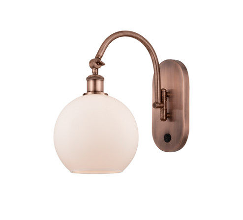 Ballston One Light Wall Sconce in Antique Copper (405|518-1W-AC-G121-8) Ballston One Light Wall Sconce in Antique Copper (405|518-1W-AC-G121-8)