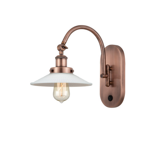 Franklin Restoration LED Swing Arm in Antique Copper (405|918-1W-AC-G1-LED)