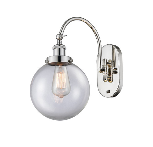 Franklin Restoration One Light Wall Sconce in Polished Nickel (405|918-1W-PN-G202-8)