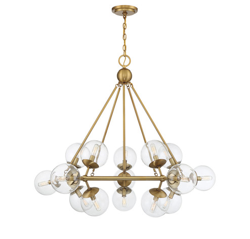 Orion 15 Light Chandelier in Warm Brass (51|1-1932-15-322)