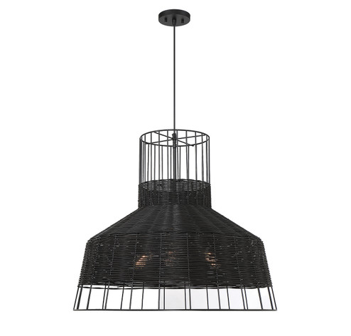 Pampas Three Light Pendant in Matte Black (51|7-1657-3-89)