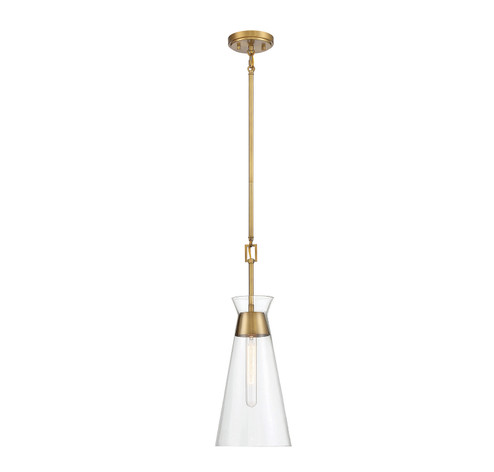 Lakewood One Light Pendant in Warm Brass (51|7-1831-1-322)