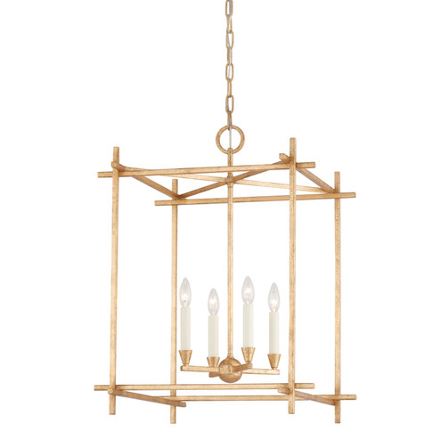 Huck Four Light Lantern in Vintage Gold Leaf (67|F1097-VGL)