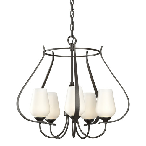 Flora Five Light Chandelier in Oil Rubbed Bronze (39|103045-SKT-14-GG0303)