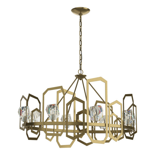 Gatsby Eight Light Chandelier in Modern Brass (39|105020-SKT-86-CR)