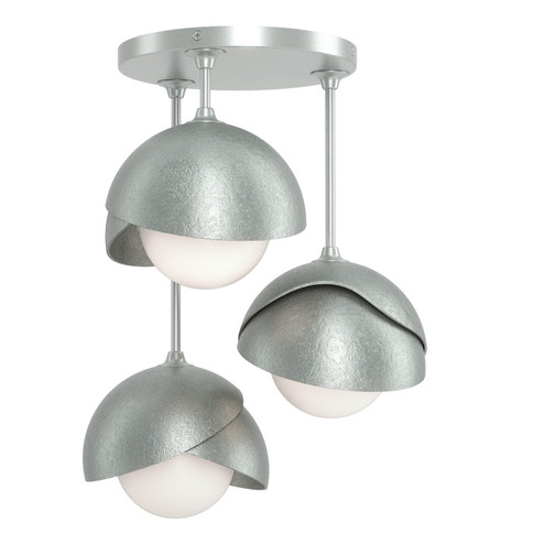 Brooklyn Brooklyn 3-Light Double Shade Semi-Flush in Vintage Platinum (39|121374-SKT-82-82-GG0711)